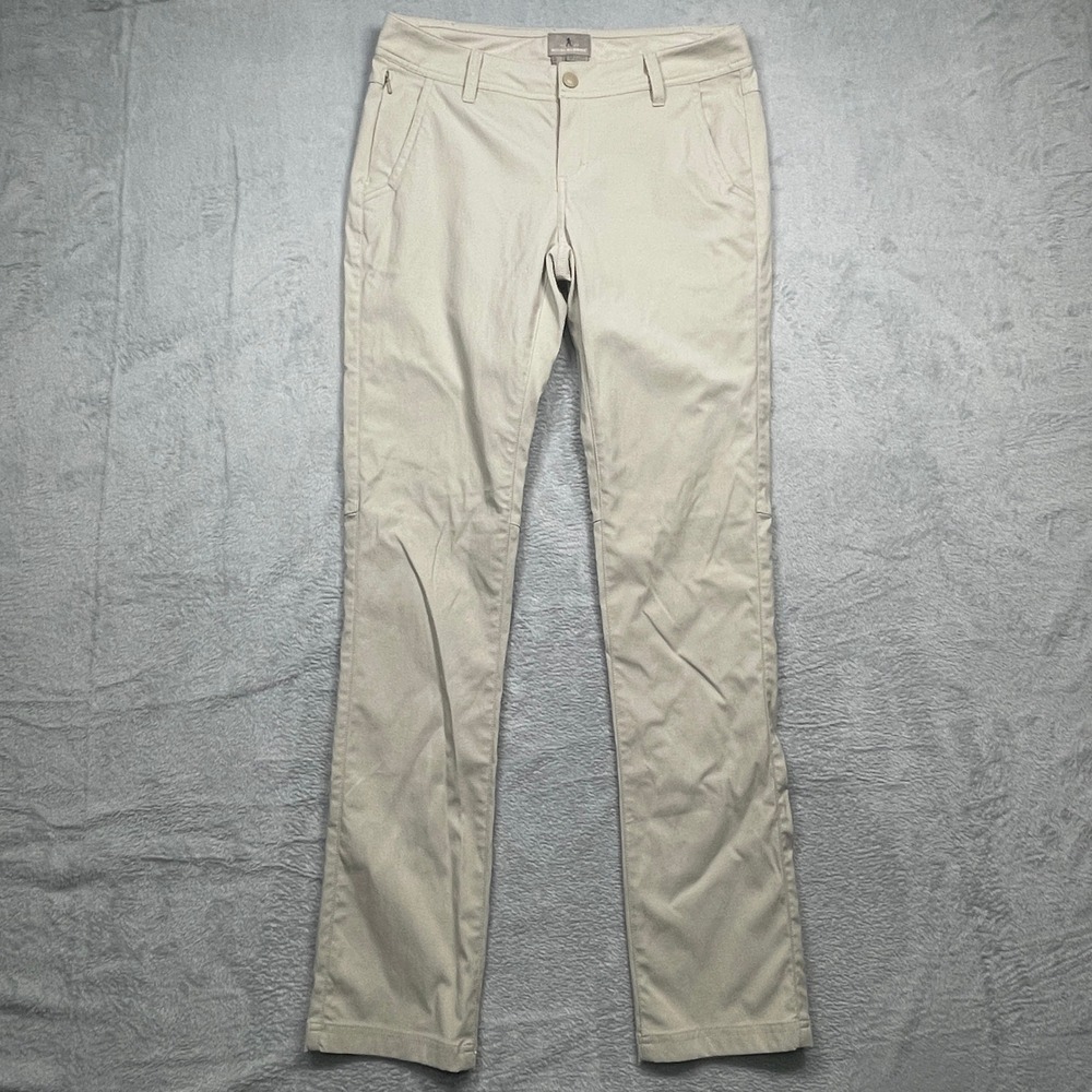 Royal Robbins Pants Women 4 Long Khaki Outdoor Hiking Stretch Straight Leg
